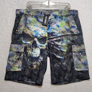 Jelly Buddy Men’s Skull Cargo Shorts Size XXL  40 X 11.5 New